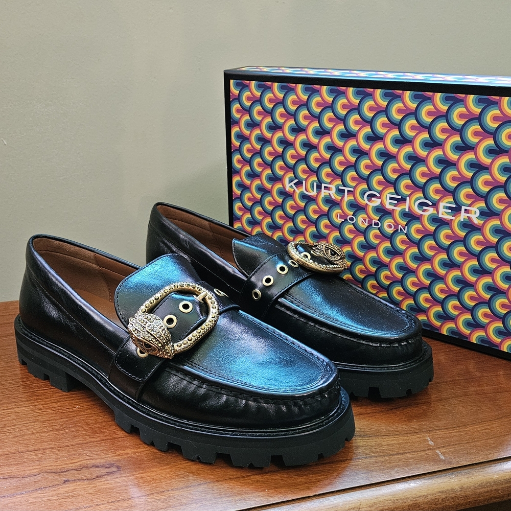 Kurt Geiger Black Mayfair Chunky Loafers
